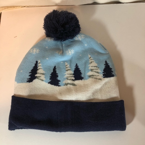 Woolen knitted Christmas hat w fingerless gloves - Picture 3 of 6